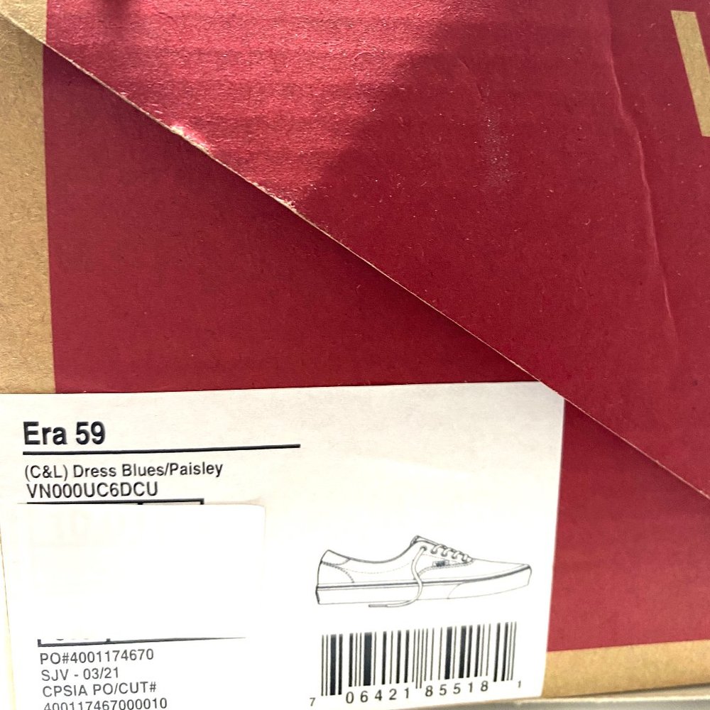 Vans Shoes Men's Size Era 59 C&L Dress Blue Canvas Skate Low Top VN000UC6DCU - Picture 11 of 11